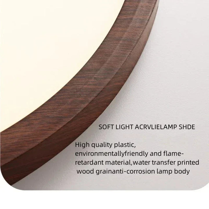Ultrathin Wood-Design LED Ceiling Lamp