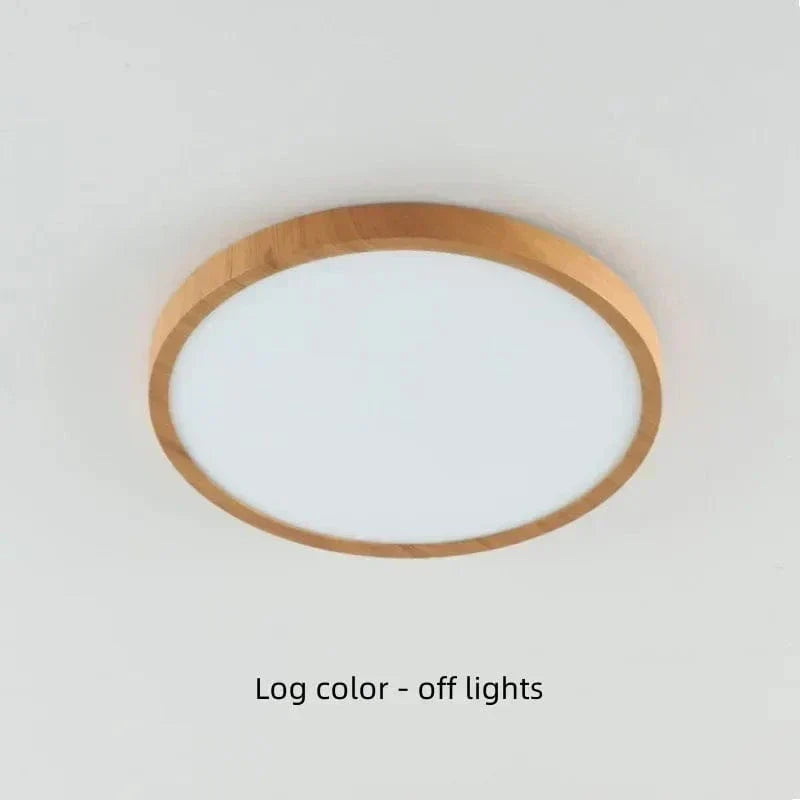 Ultrathin Wood-Design LED Ceiling Lamp