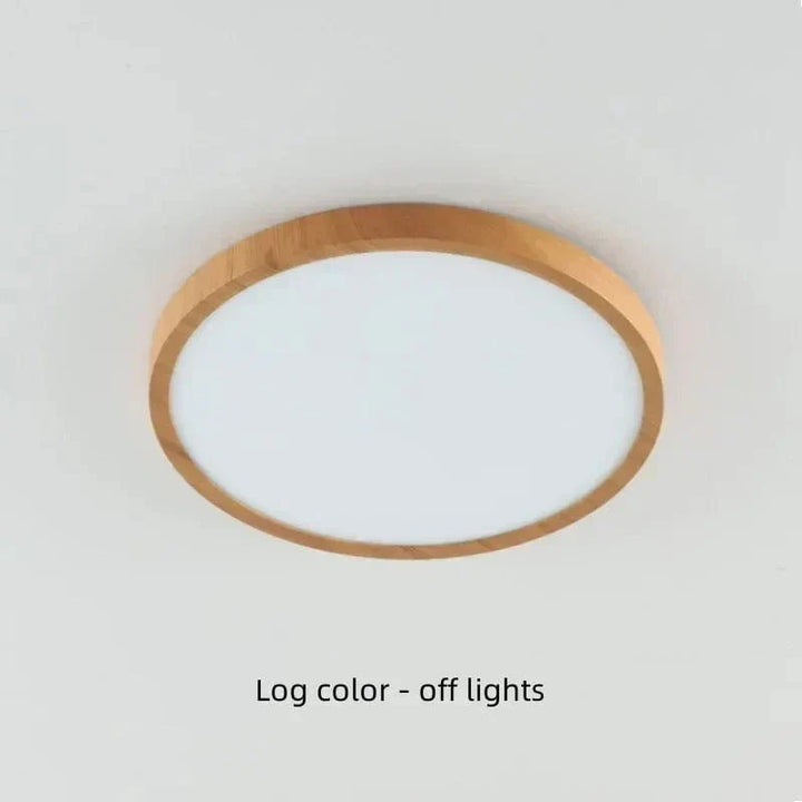 Ultrathin Wood-Design LED Ceiling Lamp