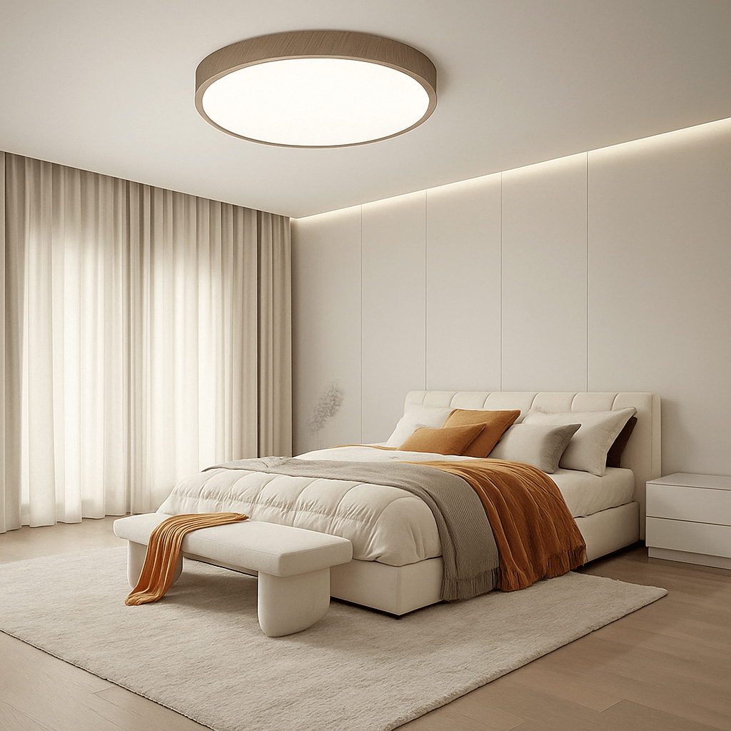Ultrathin Wood-Design LED Ceiling Lamp