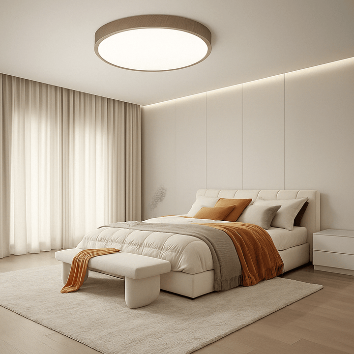 Ultrathin Wood-Design LED Ceiling Lamp
