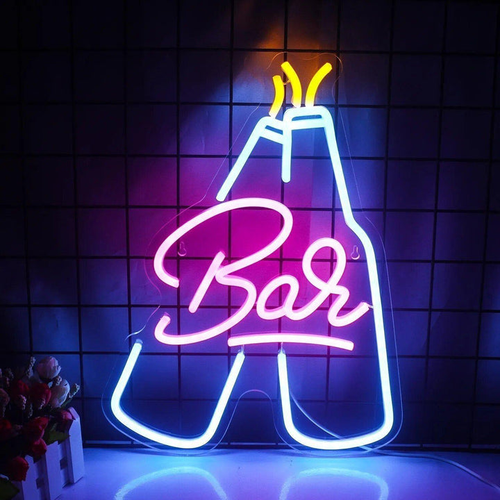 CocktailGlow Wall Sign - LED Neon Sign Party Decorative Nightclub Wall Sign Light | Kalsten