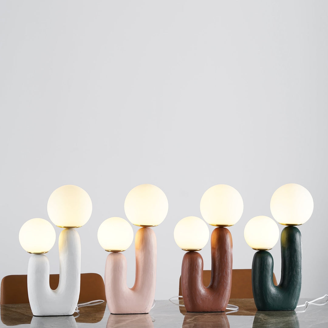 Contemporary Style Table Lamp with Natural Accent | Kalsten