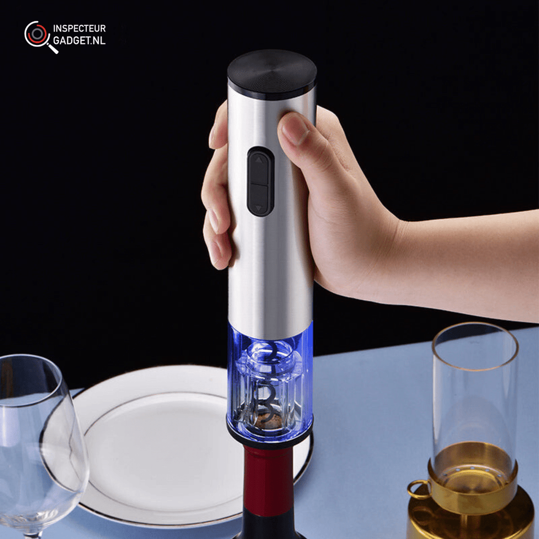 Kalsten | Vinolux 4-in-1 Electric Wine Opener Set – Corkscrew, Foil Cutter, Aerator & Vacuum Stopper