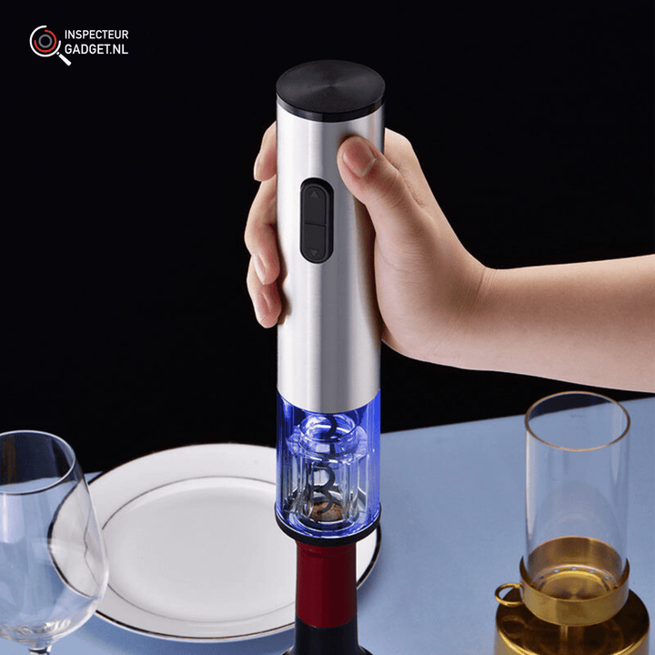 Kalsten | Vinolux 4-in-1 Electric Wine Opener Set – Corkscrew, Foil Cutter, Aerator & Vacuum Stopper