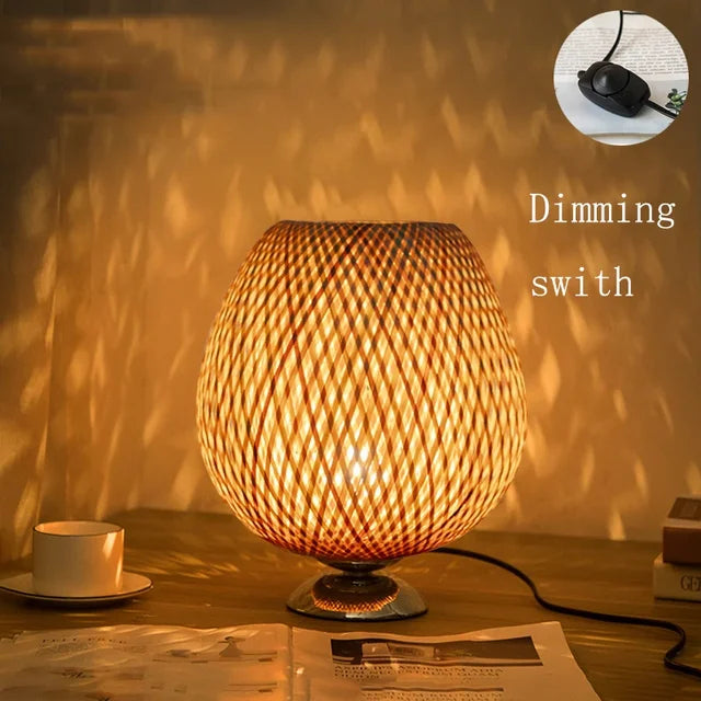 Vintage Bamboo Table Lamp - TimberGlow | Kalsten