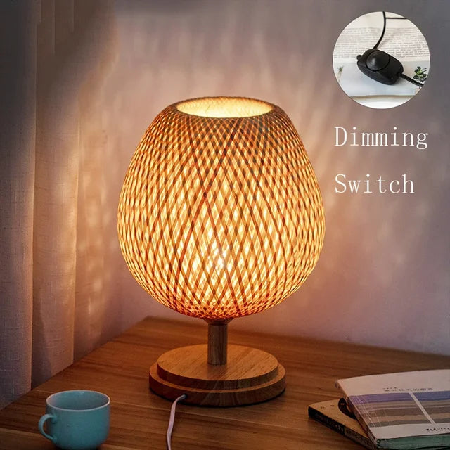Vintage Bamboo Table Lamp - TimberGlow | Kalsten