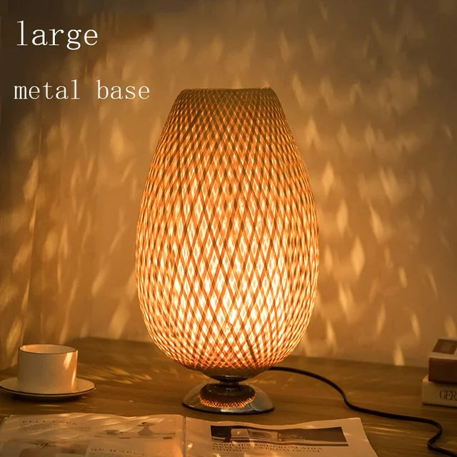 Vintage Bamboo Table Lamp - TimberGlow | Kalsten