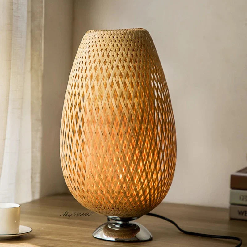 Vintage Bamboo Table Lamp - TimberGlow | Kalsten