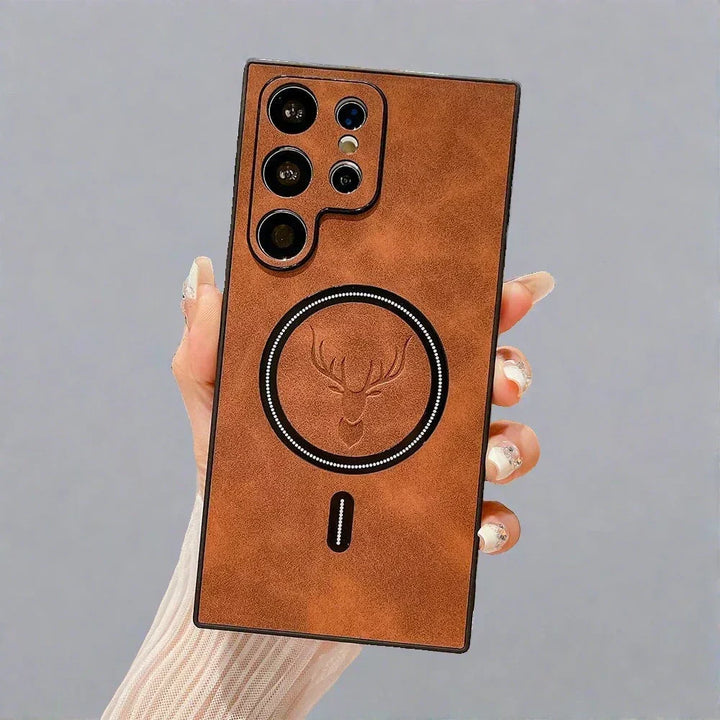 Kalsten | Leather Case for Samsung Phone | Magnetic Wireless Charging Case