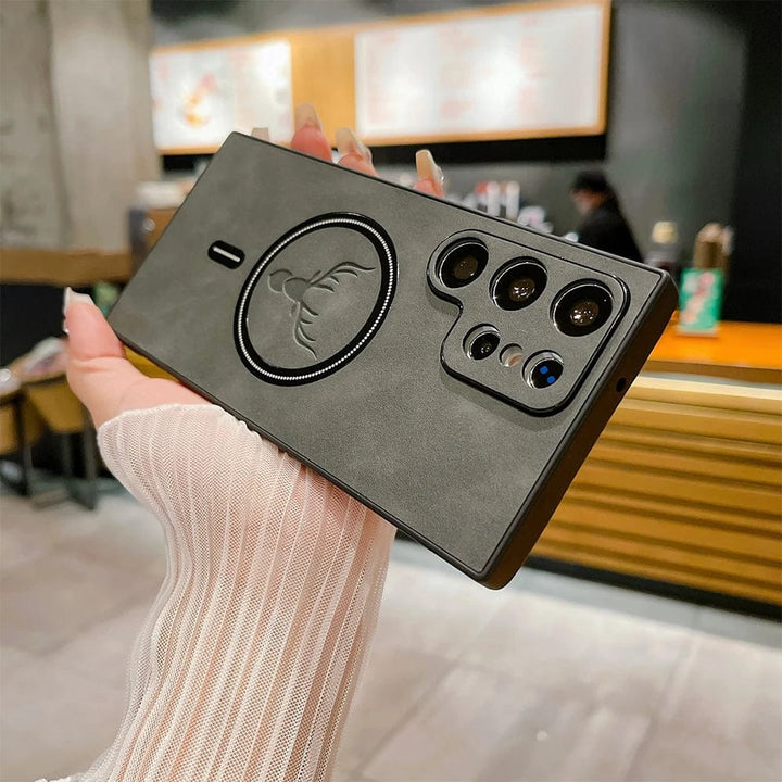Kalsten | Leather Case for Samsung Phone | Magnetic Wireless Charging Case