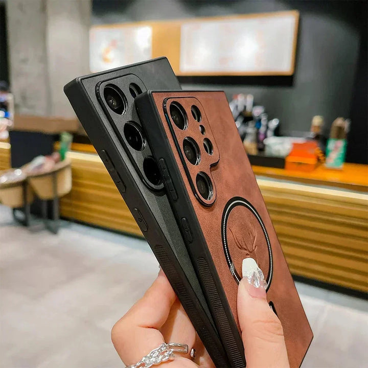 Kalsten | Leather Case for Samsung Phone | Magnetic Wireless Charging Case