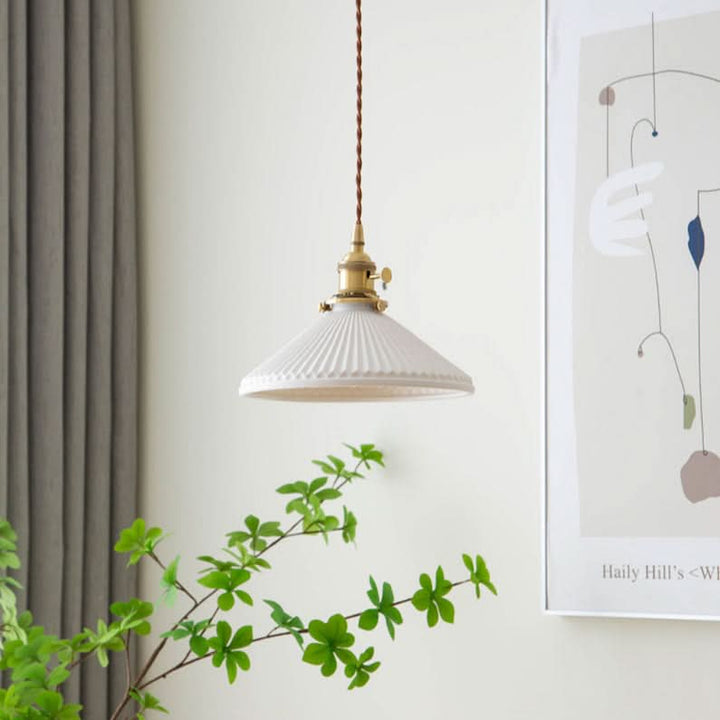 Kalsten | Scandinavian White Ceramic Pendant Light