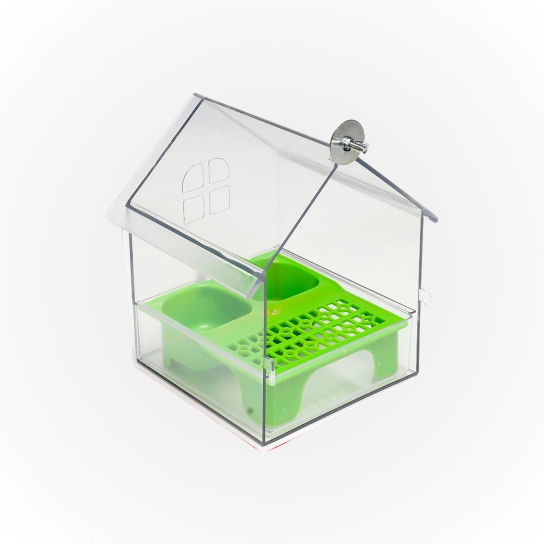External Bird Feeder and Bathhouse – Space-saving Anti-Spill Feeding Solution | Kalsten