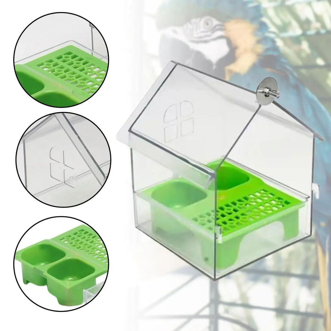 External Bird Feeder and Bathhouse – Space-saving Anti-Spill Feeding Solution | Kalsten