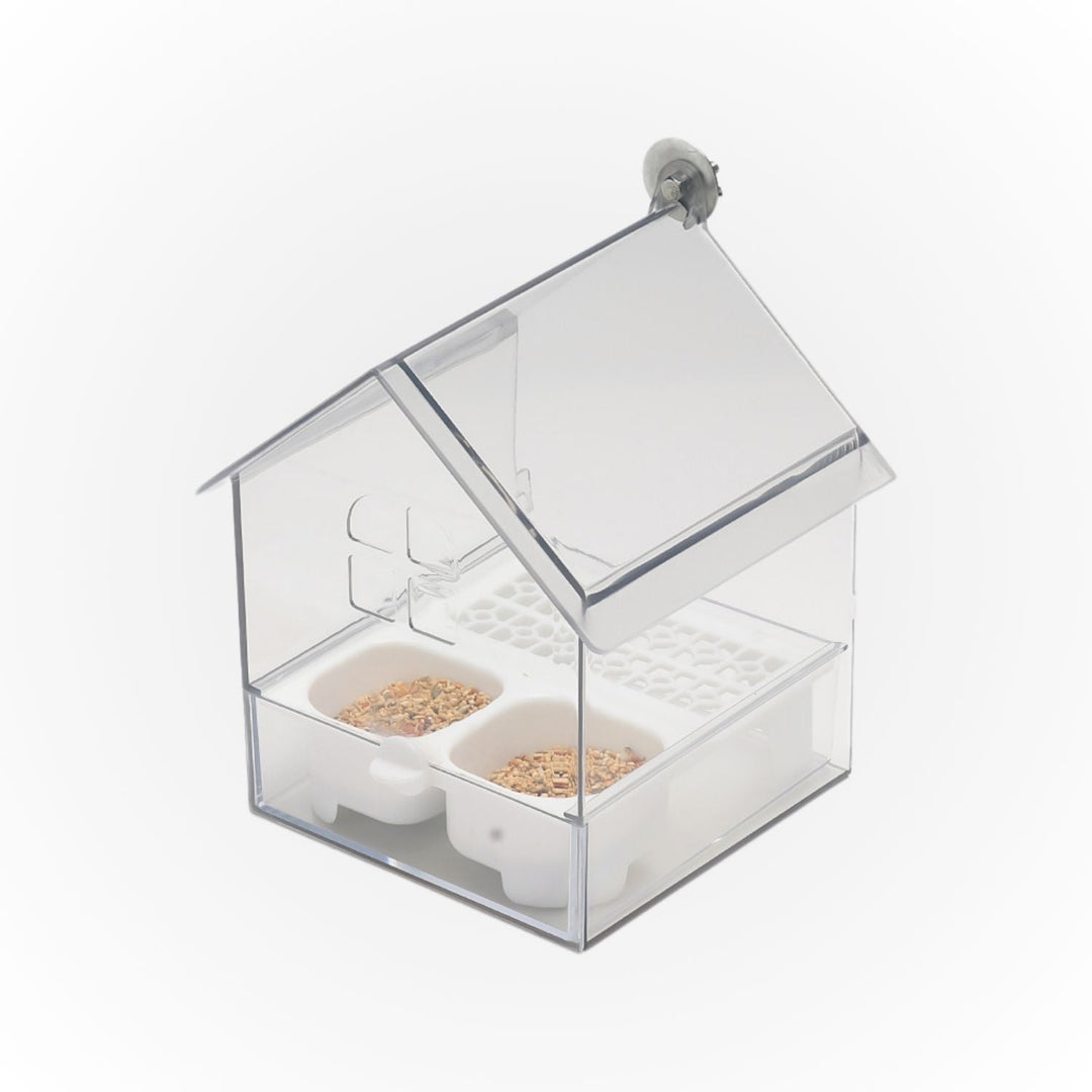 External Bird Feeder and Bathhouse – Space-saving Anti-Spill Feeding Solution | Kalsten