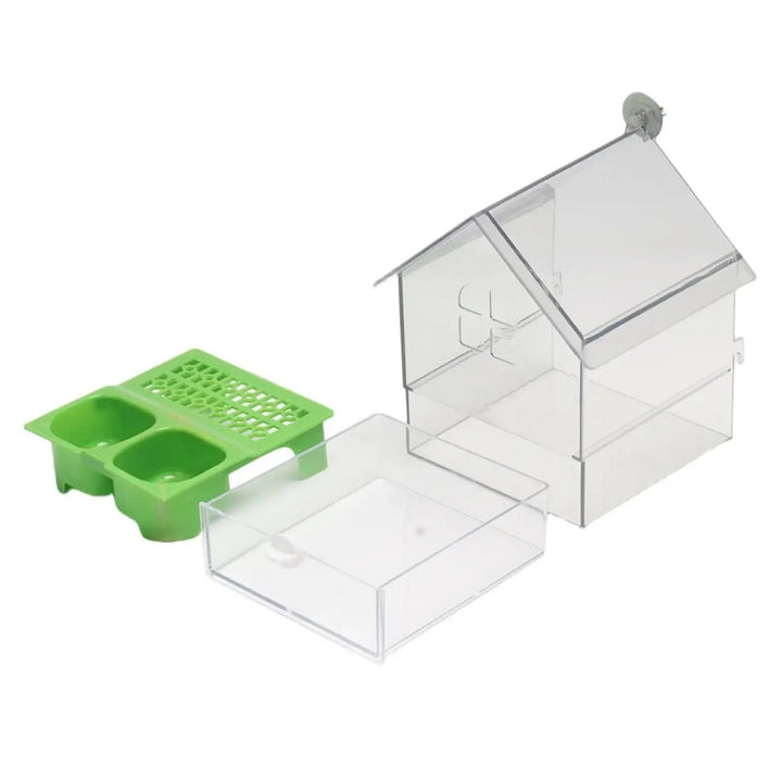 External Bird Feeder and Bathhouse – Space-saving Anti-Spill Feeding Solution | Kalsten