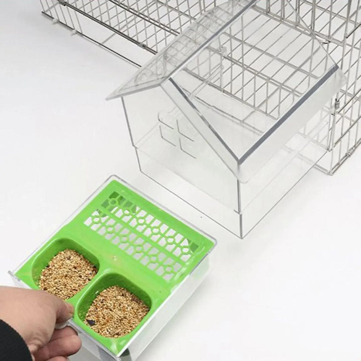 External Bird Feeder and Bathhouse – Space-saving Anti-Spill Feeding Solution | Kalsten