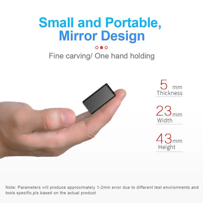 Compact, voice-activated digital voice recorder