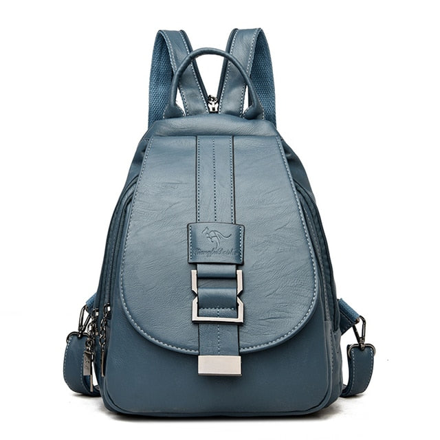 Premium Water-Resistant Leather Backpack for Women | Kalsten
