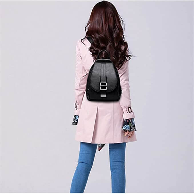 Premium Water-Resistant Leather Backpack for Women | Kalsten