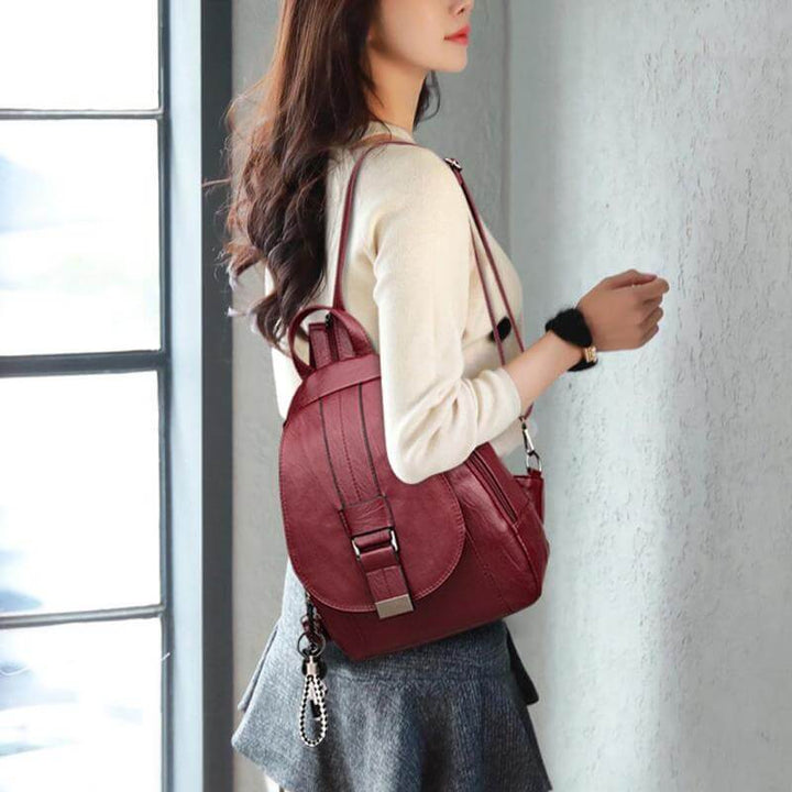 Premium Water-Resistant Leather Backpack for Women | Kalsten