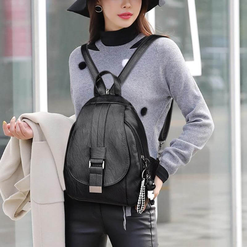 Premium Water-Resistant Leather Backpack for Women | Kalsten
