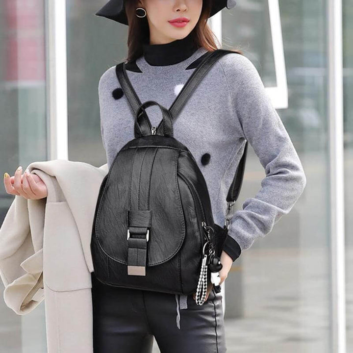 Premium Water-Resistant Leather Backpack for Women | Kalsten
