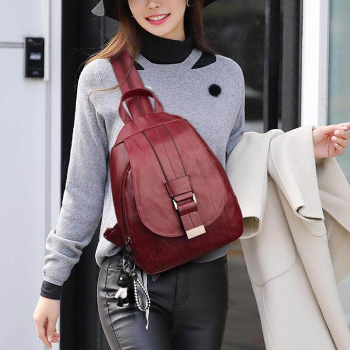 Premium Water-Resistant Leather Backpack for Women | Kalsten