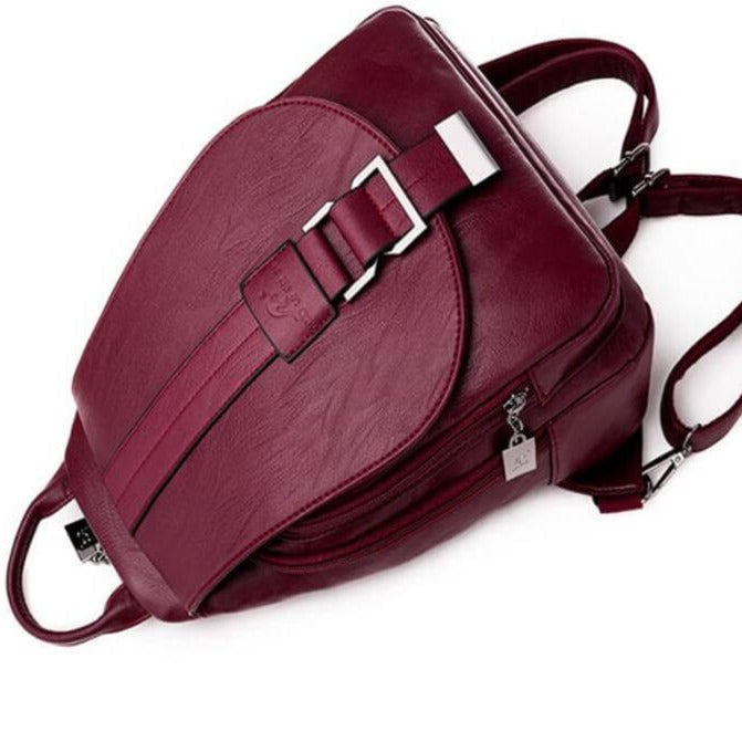 Premium Water-Resistant Leather Backpack for Women | Kalsten
