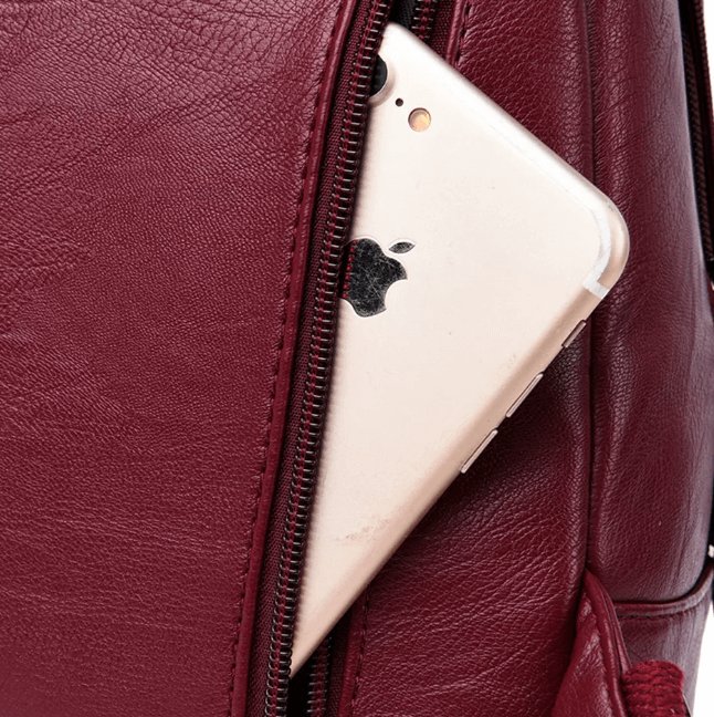 Premium Water-Resistant Leather Backpack for Women | Kalsten