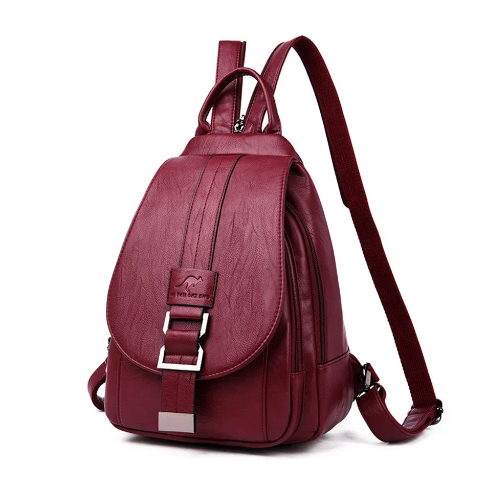 Premium Water-Resistant Leather Backpack for Women | Kalsten