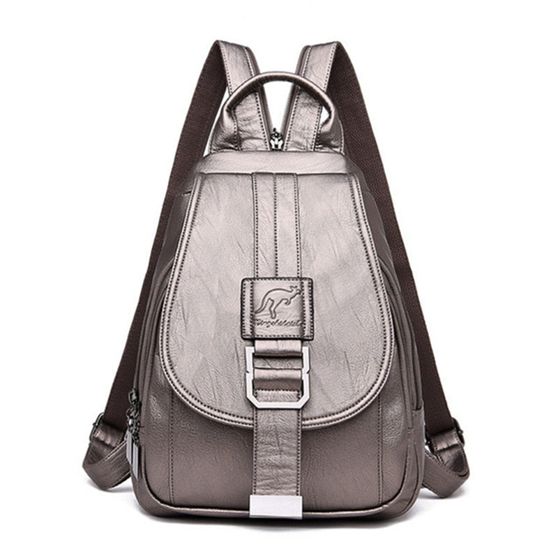 Premium Water-Resistant Leather Backpack for Women | Kalsten