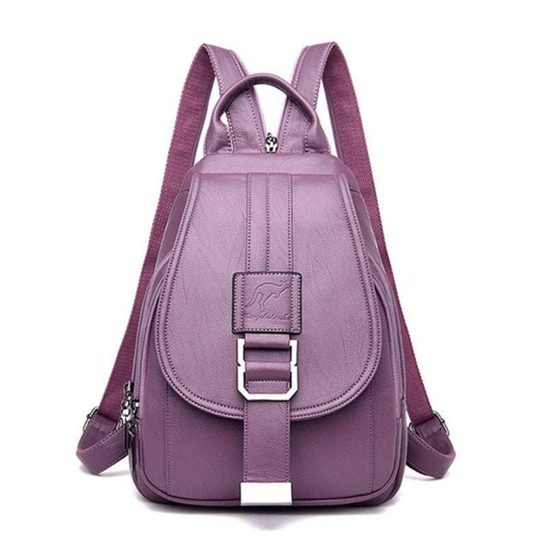 Premium Water-Resistant Leather Backpack for Women | Kalsten