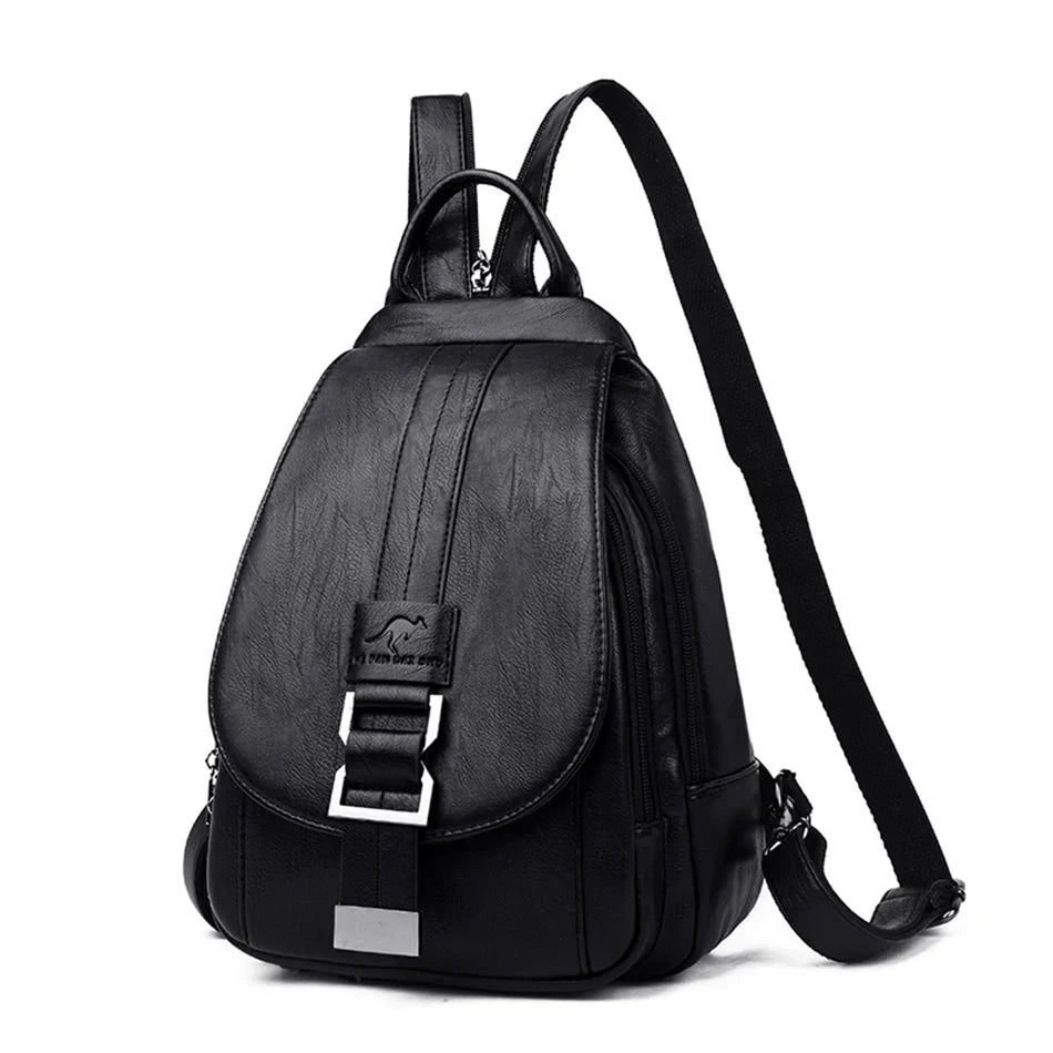Premium Water-Resistant Leather Backpack for Women | Kalsten