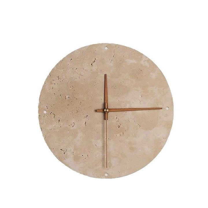 Kalsten | Awaken your space with the Wabi-sabi wall clock made of travertine