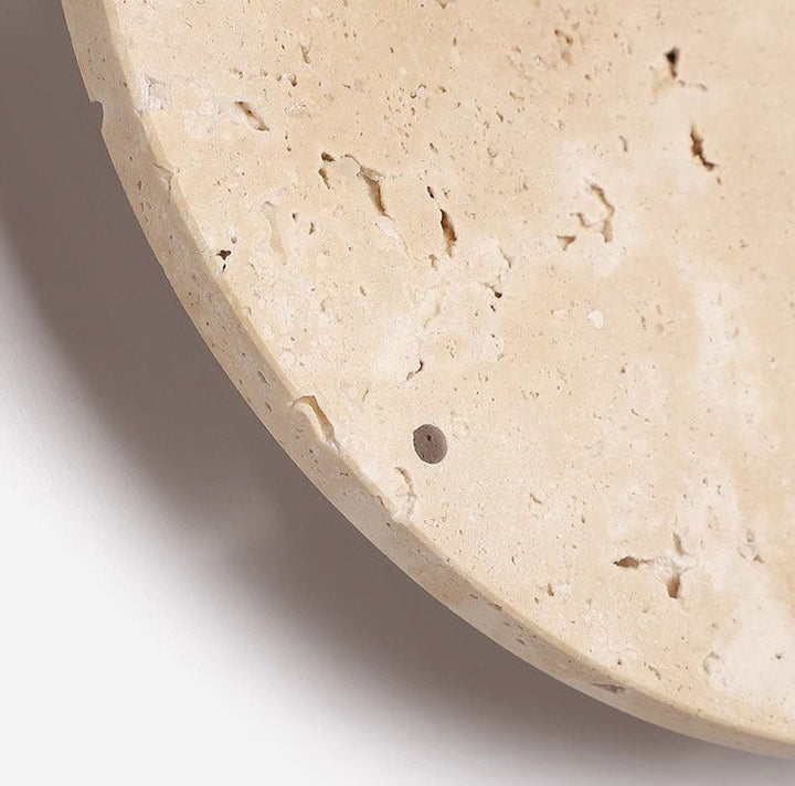Kalsten | Awaken your space with the Wabi-sabi wall clock made of travertine