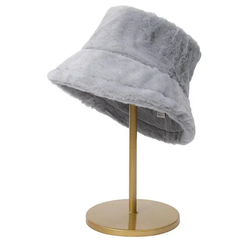 Kalsten | Women’s Faux Rabbit Fur Autumn Bucket Hat – Lorna