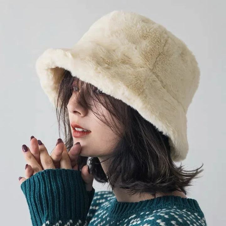 Kalsten | Women’s Faux Rabbit Fur Autumn Bucket Hat – Lorna