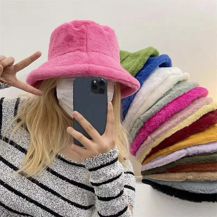 Kalsten | Women’s Faux Rabbit Fur Autumn Bucket Hat – Lorna