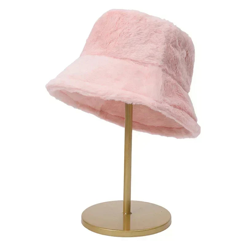 Kalsten | Women’s Faux Rabbit Fur Autumn Bucket Hat – Lorna
