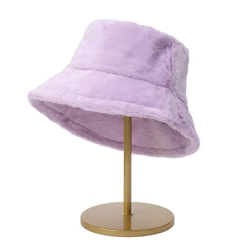 Kalsten | Women’s Faux Rabbit Fur Autumn Bucket Hat – Lorna