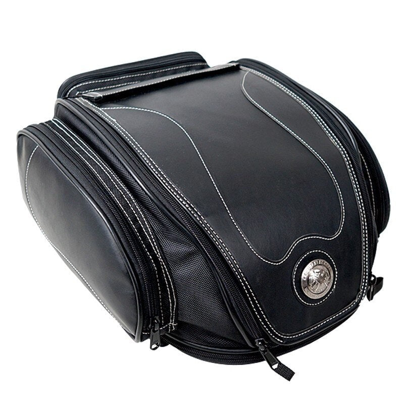 Water-Resistant Motorcycle Tail Bag with Expandable Storage | Kalsten