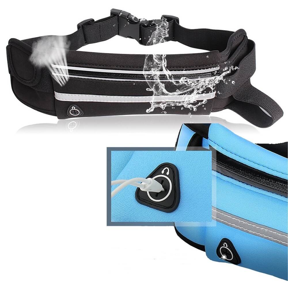 Water-Resistant Running Waist Belt – 1+1 FREE Fitness & Travel Storage Pack | Kalsten