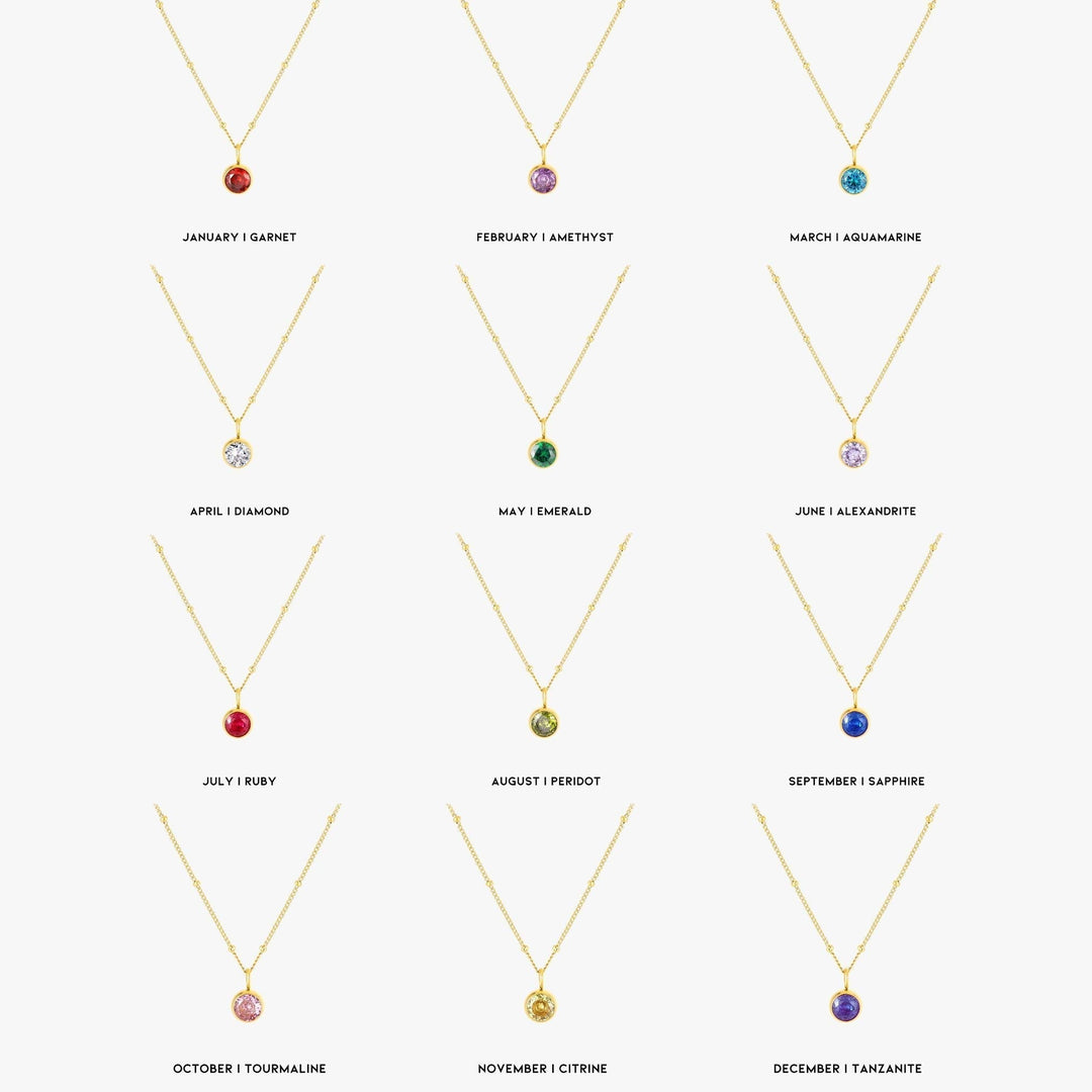 Birthstone Pendant Necklace