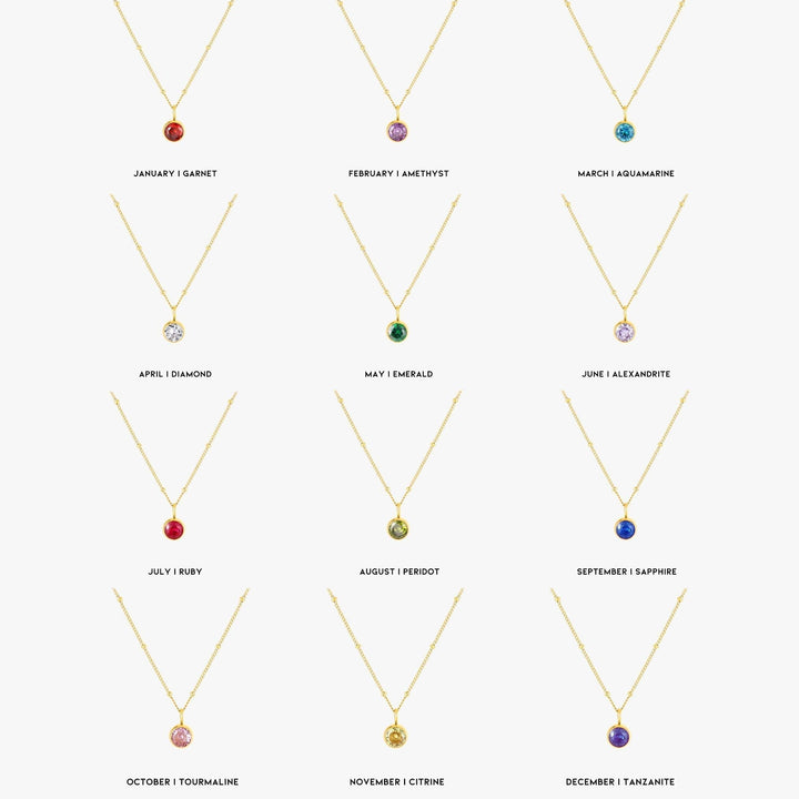 Birthstone Pendant Necklace
