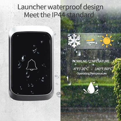 Skanto | Wireless Waterproof Doorbell with LED Flash – Easy Installation, Adjustable Volume & 36 Melodies