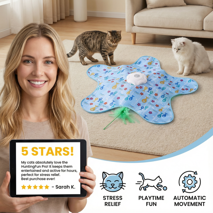 HuntingFun Pro – Automatic cat toy for stress relief and playtime fun Kalsten