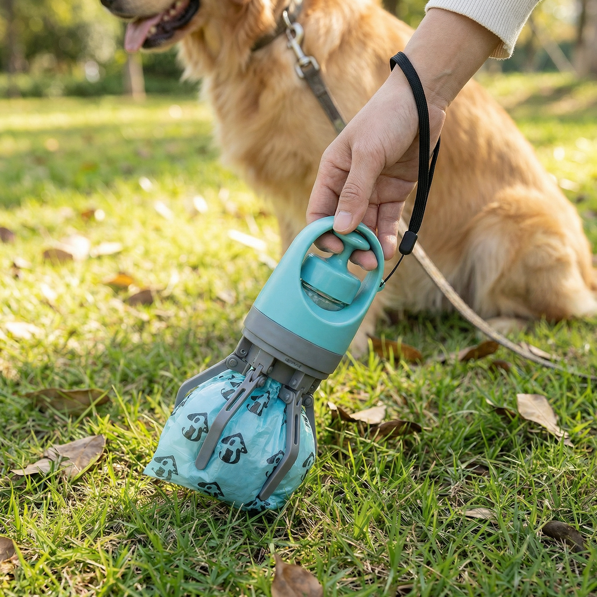 Dog Poop Scooper with Bags – Portable Outdoor Cleaning Kit Skanto