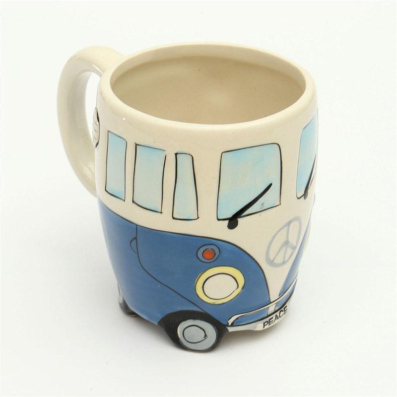 Kalsten | GroovyCup Camperbus Mug – Retro Ceramic Coffee Mug 330ml